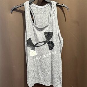 Women’s Under Armour Tech Graphic Twist Tank Top Gray Size Medium